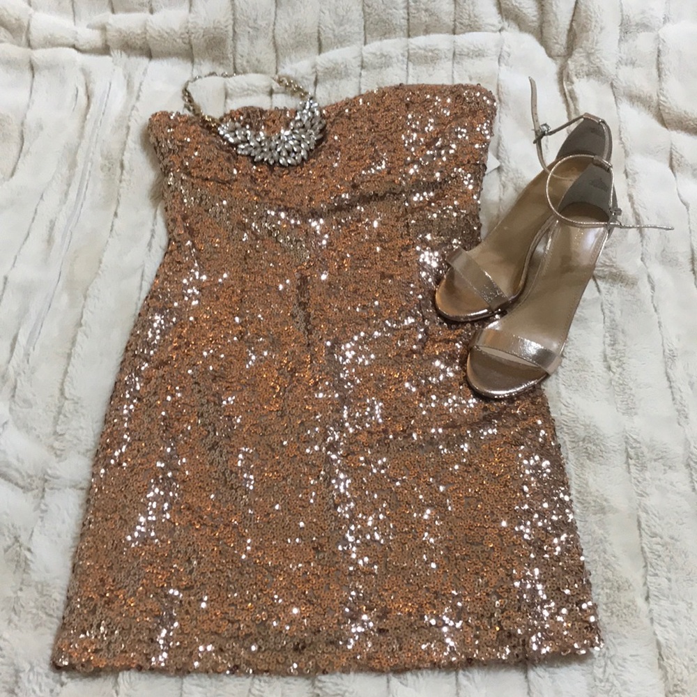 Gold Sequin Dress